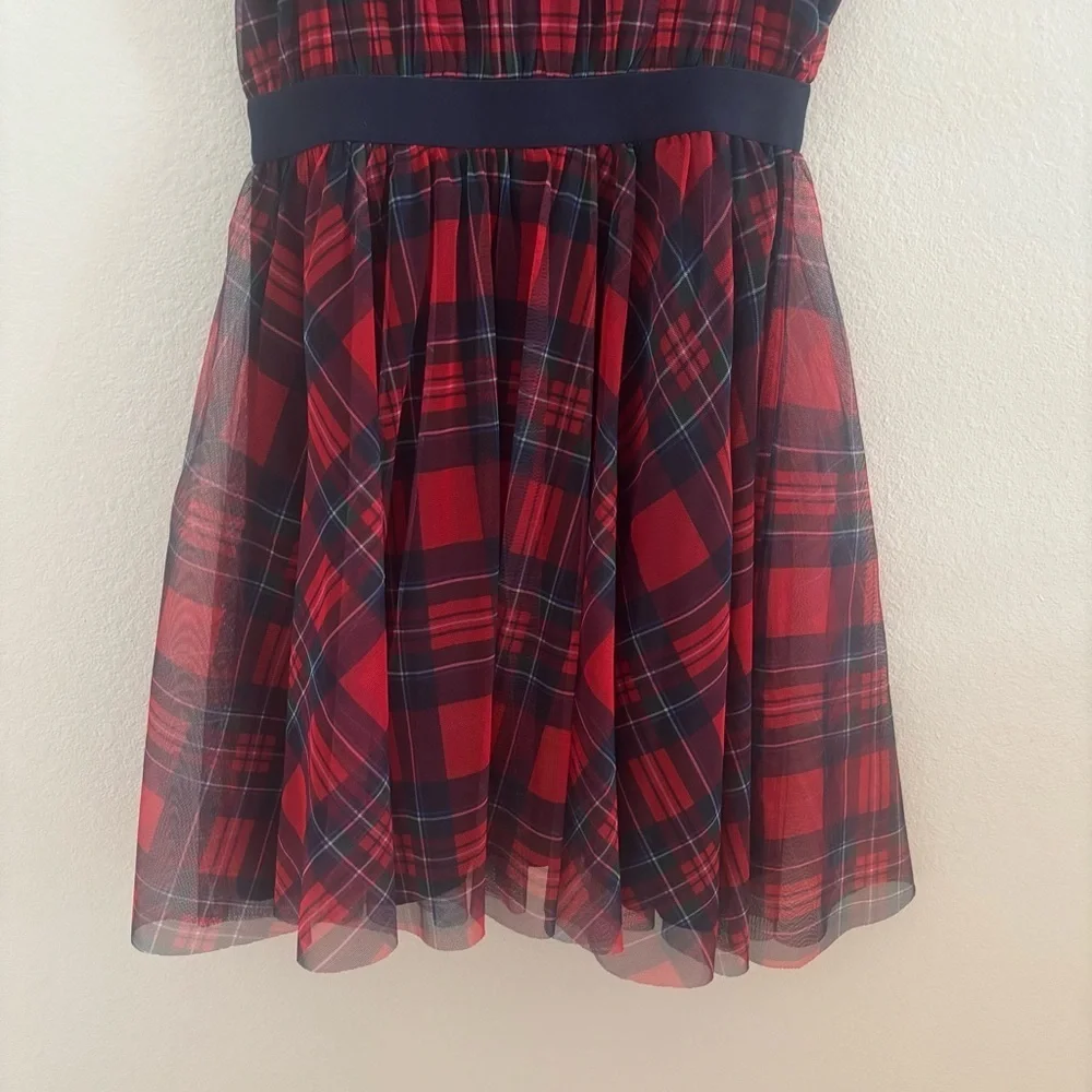 Vineyard Vines Girls Plaid Tulle Dress – Size S (8–10)